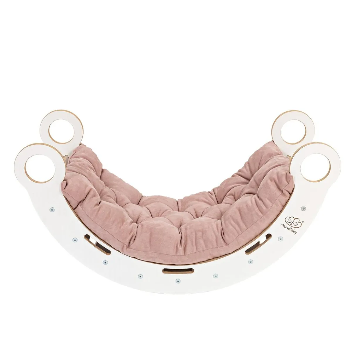 - Mecedora Infantil Blanca con Escalera y Cojín Rosa “Medium Dream Rocker White Wood”*MEOWBABY Hot