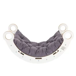 Sale - Mecedora Infantil Blanca con Escalera y Cojín Gris “Medium Dream Rocker White Wood” Entretenimiento·Hamacas Y Columpios