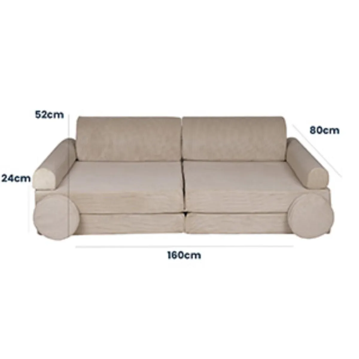 - Sofá de pana Premium infantil beige Entretenimiento·Hamacas Y Columpios|Estilo De Vida