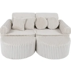 - Sofá Infantil Churros Pocket Max Color Blanco Algodón*MEOWBABY Outlet
