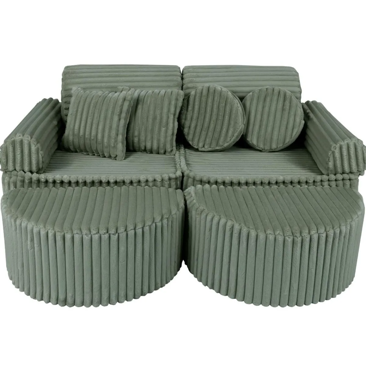 - Sofá Infantil Churros Pocket Max Color Verde Olive Sage*MEOWBABY