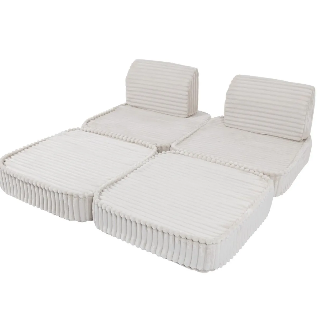 Best - Sofá Infantil Churros Pocket Basic Color Blanco Algodón Entretenimiento·Hamacas Y Columpios|Estilo De Vida