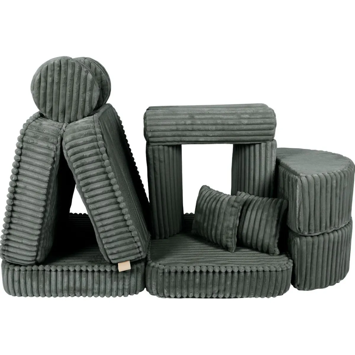 New - Sofá Infantil Churros Pocket Max Color Verde Pine Forest Entretenimiento·Hamacas Y Columpios|Estilo De Vida