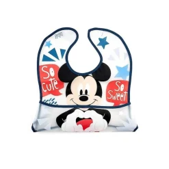 Mickey Mouse - Babero con bolsillo Preparación Comida Y Accesorios·Baberos