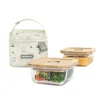 Hot - Pack to Go 2 Recipientes de Vidrio y Funda - EcoSquare Preparación Comida Y Accesorios·Termos, Recipientes Y Contenedores