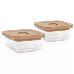 Hot - Pack to Go 2 Recipientes de Vidrio y Funda - EcoSquare Preparación Comida Y Accesorios·Termos, Recipientes Y Contenedores