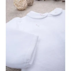 Monito de bebé blanco con osito de regalo*Prenatal Clearance