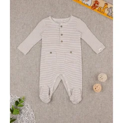 Mono para bebé de canalé beige*Prenatal Clearance