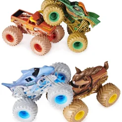 Outlet Monster Jam - Pack 4 vehículos Power Beasts Vehículos Y Circuitos