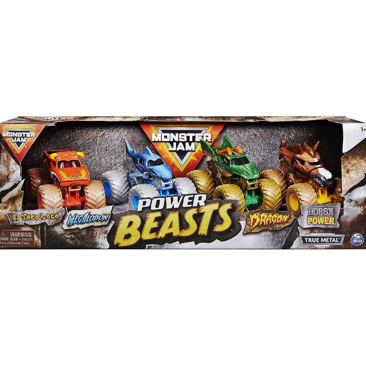 Outlet Monster Jam - Pack 4 vehículos Power Beasts Vehículos Y Circuitos