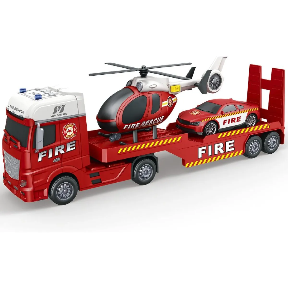 Motor & Co - Camión de rescate con helicóptero y coche (varios modelos)* New