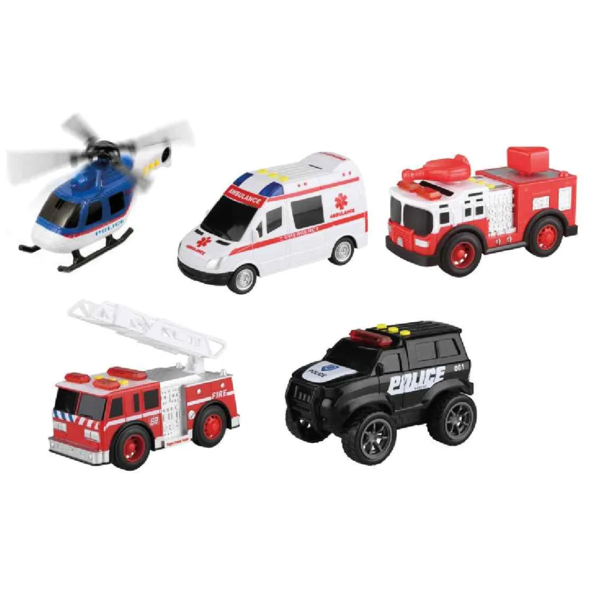 Online Motor & Co - Conjunto 5 vehículos de emergencia Vehículos Y Circuitos