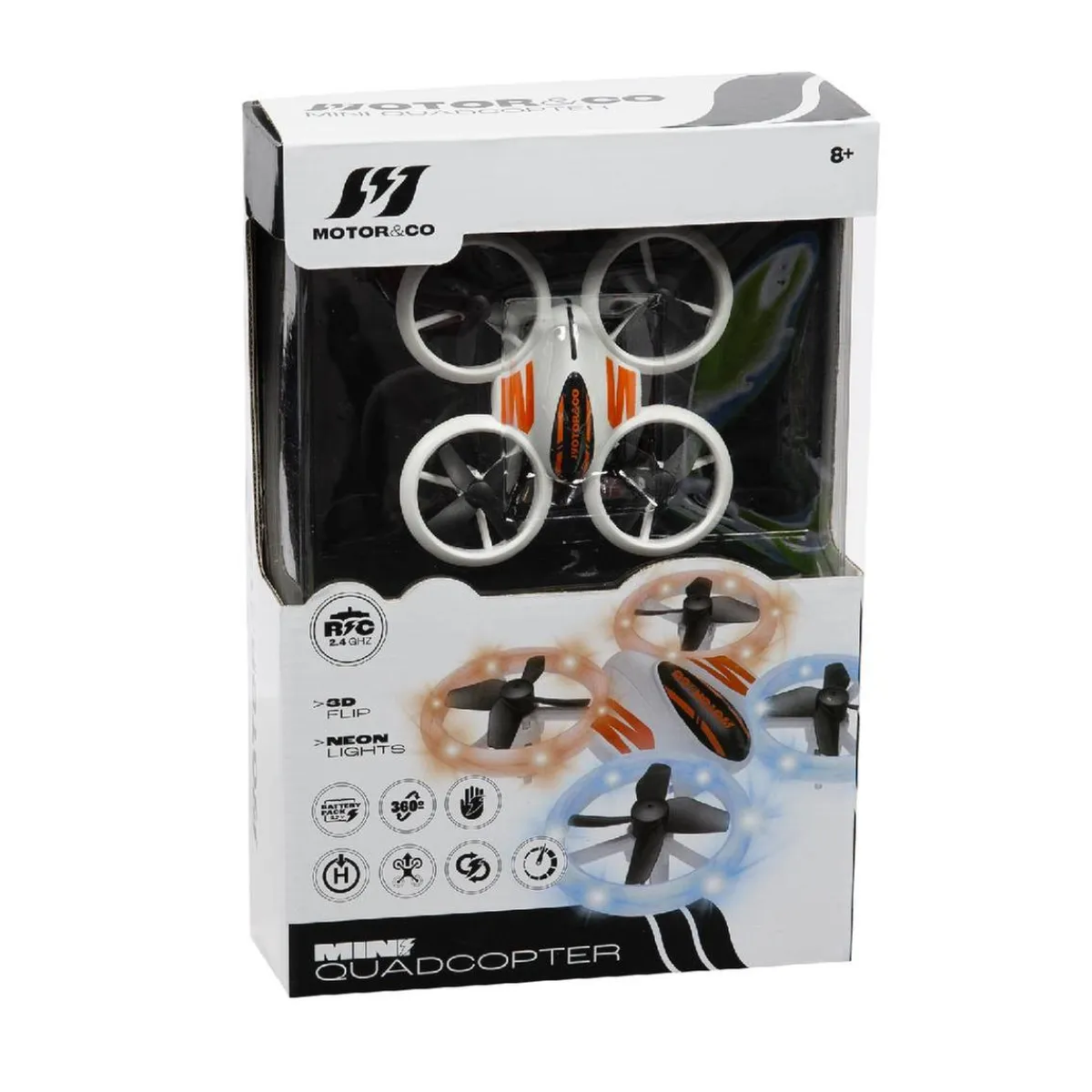 Motor & Co - Mini dron con luz neón*MOTORI & CO New