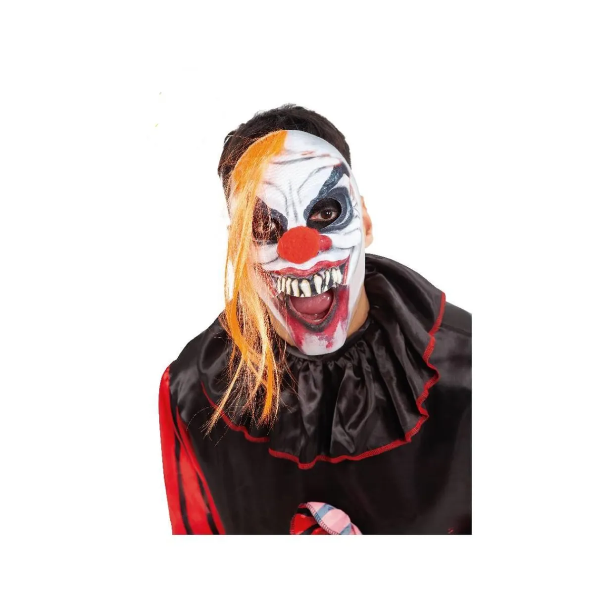 Máscara de payaso con pelo naranja*RUBIE'S Online