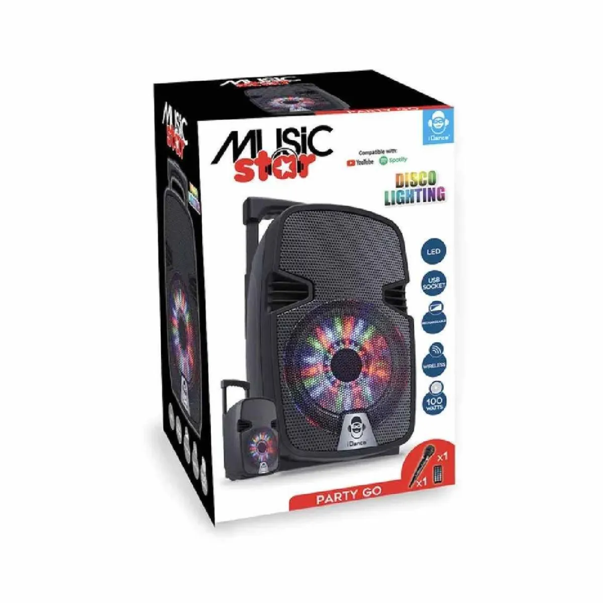 Discount Music Star - Altavoz Bluetooth y luces Groove Electrónicos|Música