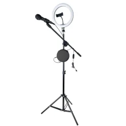 Music Star - Micrófono con amplificador y halo de luz*MUSICSTAR Outlet