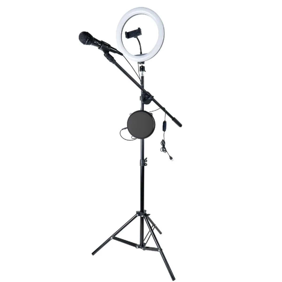 Music Star - Micrófono con amplificador y halo de luz*MUSICSTAR Outlet