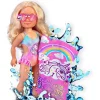 Hot - Muñeca con toalla mágica, pelo rubio largo, accesorios veraniegos y unicornio Muñecas