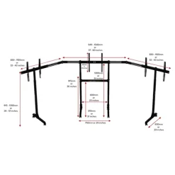 Soporte independiente para tres monitores*NEXT LEVEL RACING Hot