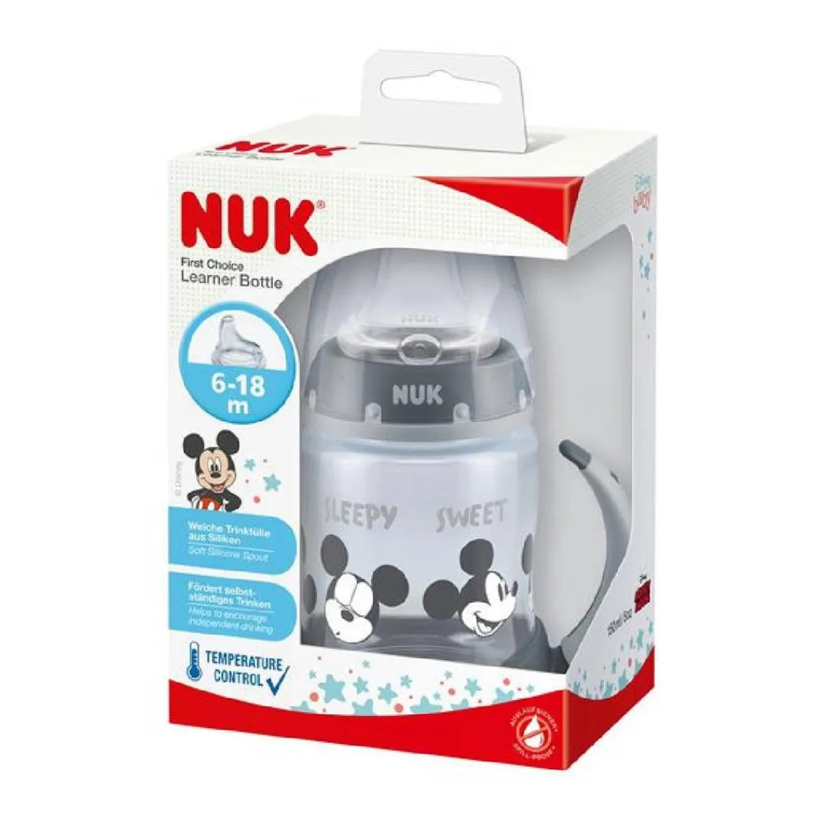 Outlet - Biberón aprendizaje First Choice Mickey 150 ml 6-18 meses Preparación Comida Y Accesorios·Tazas Y Vasos