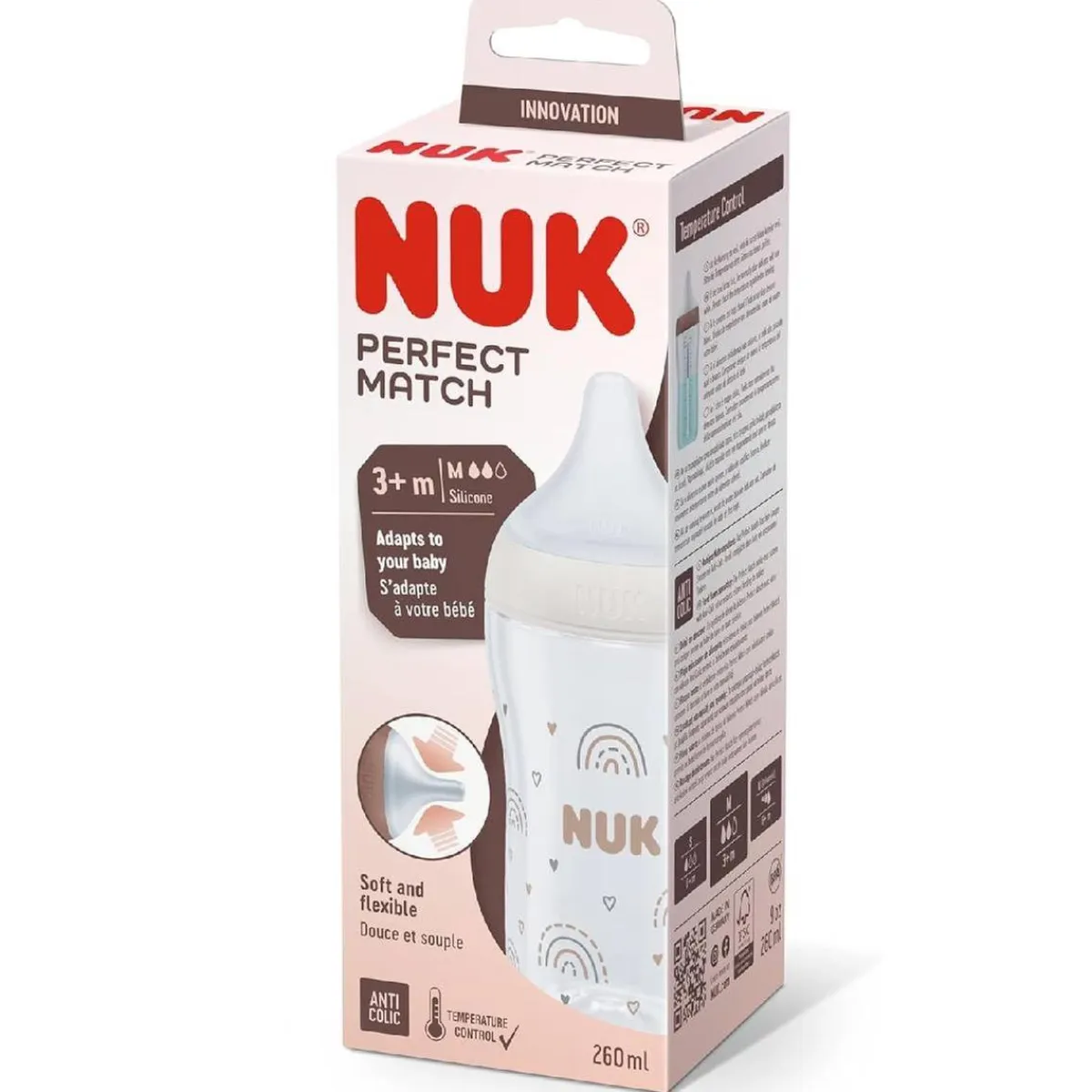 - Biberón Perfect Match 260 ml Arcoíris*NUK Best