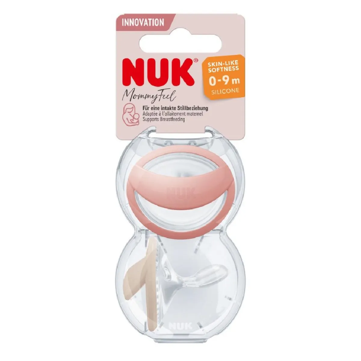 Hot - Pack 2 chupetes Mommy Feel Silicona 0-9 meses Rosa/Beige Biberones Y Chupetes·Chupetes