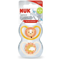 Online - Pack 2 chupetes Space silicona 18-36 meses León/Sol Biberones Y Chupetes·Chupetes