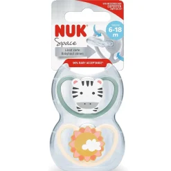 New - Pack 2 chupetes Space silicona 6-18 meses Cebra/Sol Biberones Y Chupetes·Chupetes