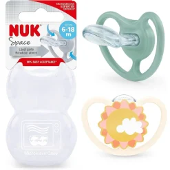 New - Pack 2 chupetes Space silicona 6-18 meses Cebra/Sol Biberones Y Chupetes·Chupetes