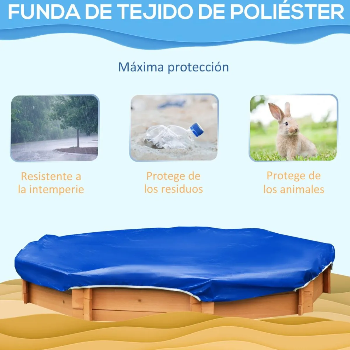 Best - Arenero de Madera para Niños Juguetes De Verano