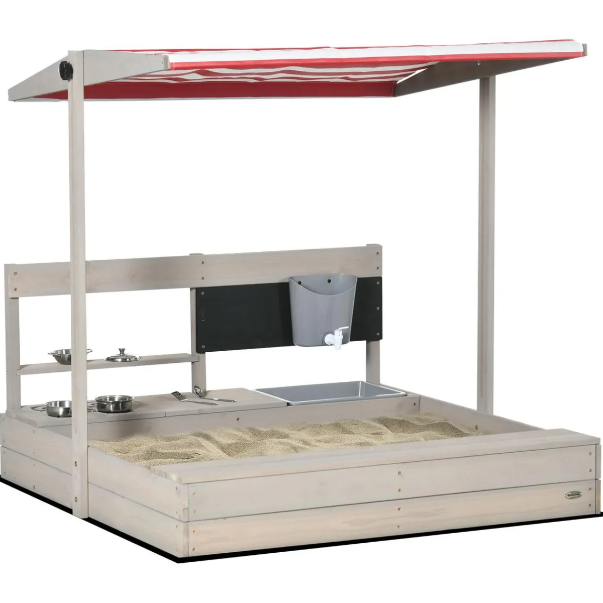 Clearance - Arenero de madera con toldo Juguetes De Verano