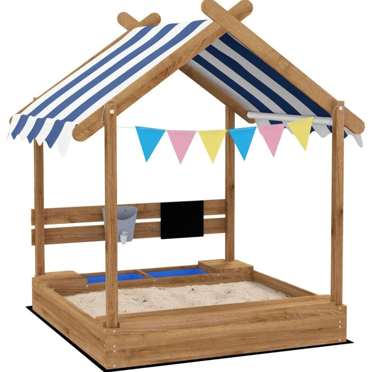 Outsunny - Arenero de madera Casita*Homcom New