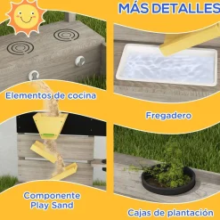 Best - Arenero infantil de madera con juegos Juguetes De Verano