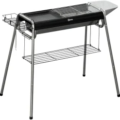 - Barbacoa de carbón portatil con parrilla y plancha*Outsunny Sale