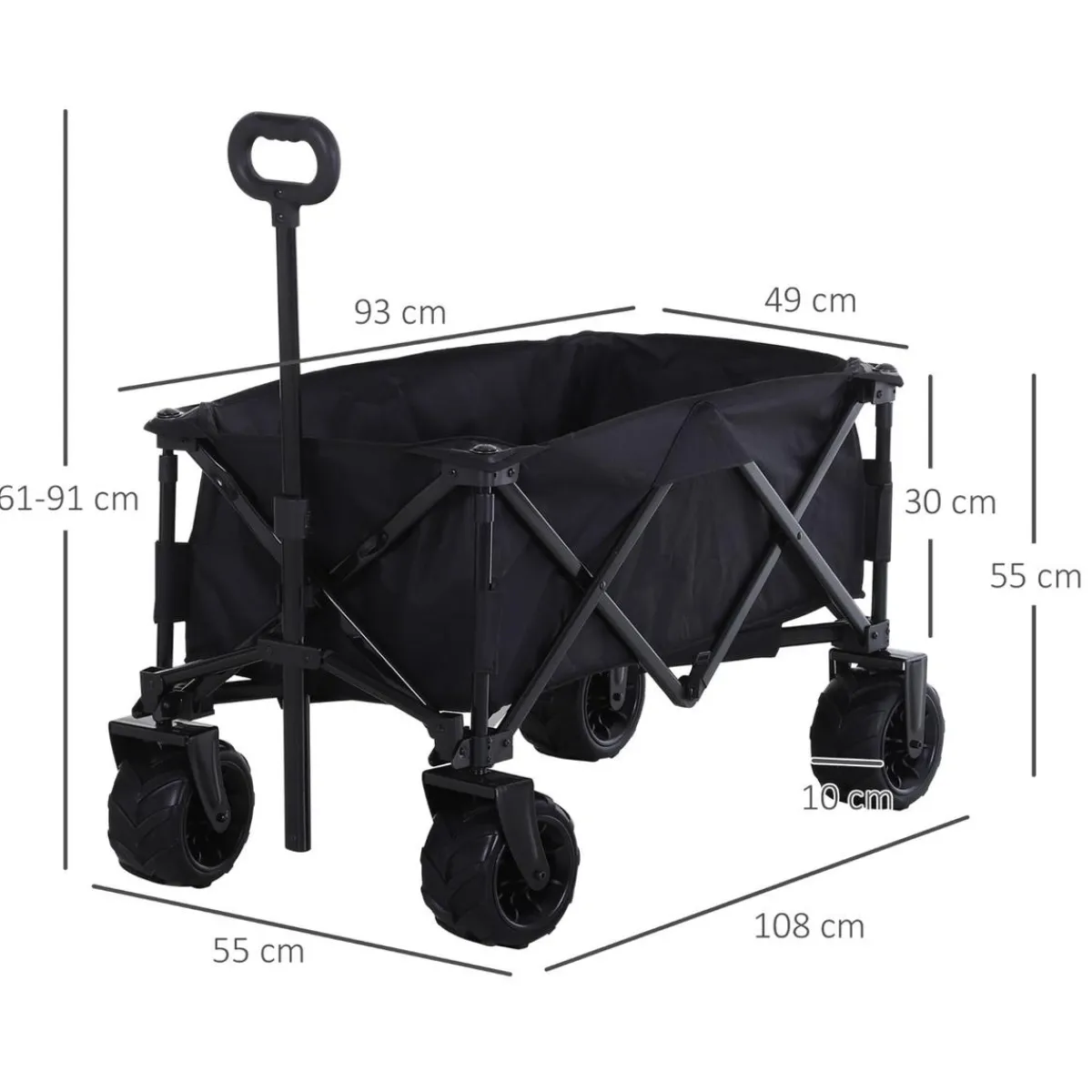 - Carro de playa plegable*Outsunny New
