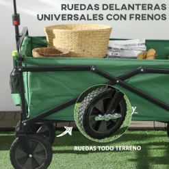 - Carro plegable con mango ajustable Verde Juguetes De Verano
