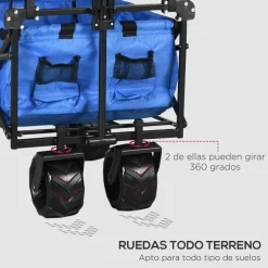 Clearance - Carro plegable con toldo Azul Juguetes De Verano