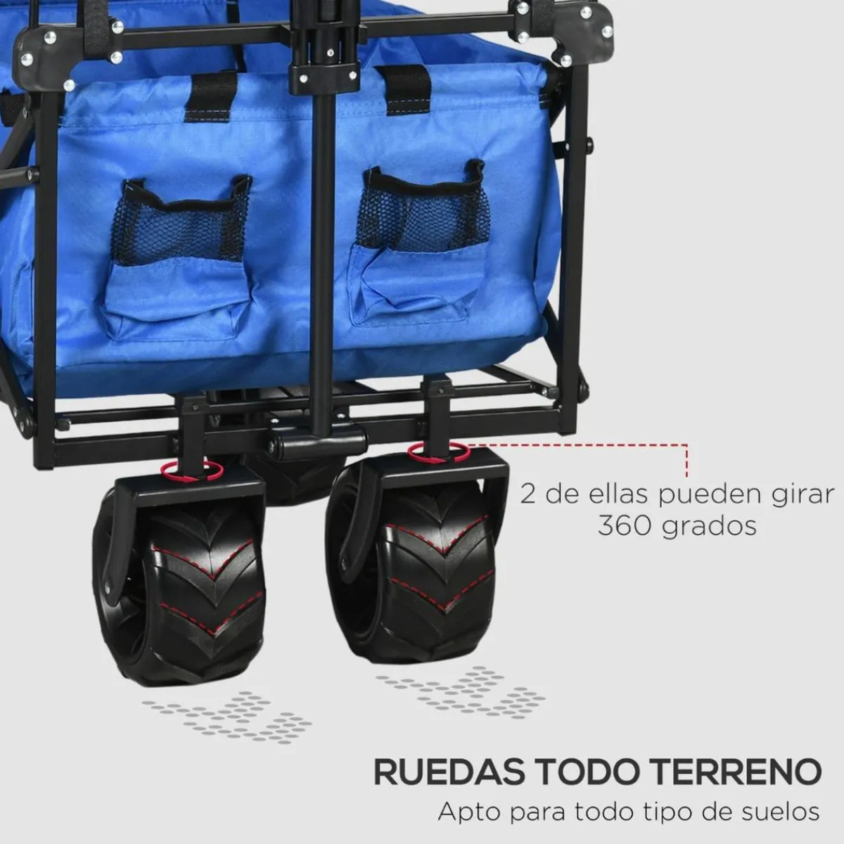 Clearance - Carro plegable con toldo Azul Juguetes De Verano