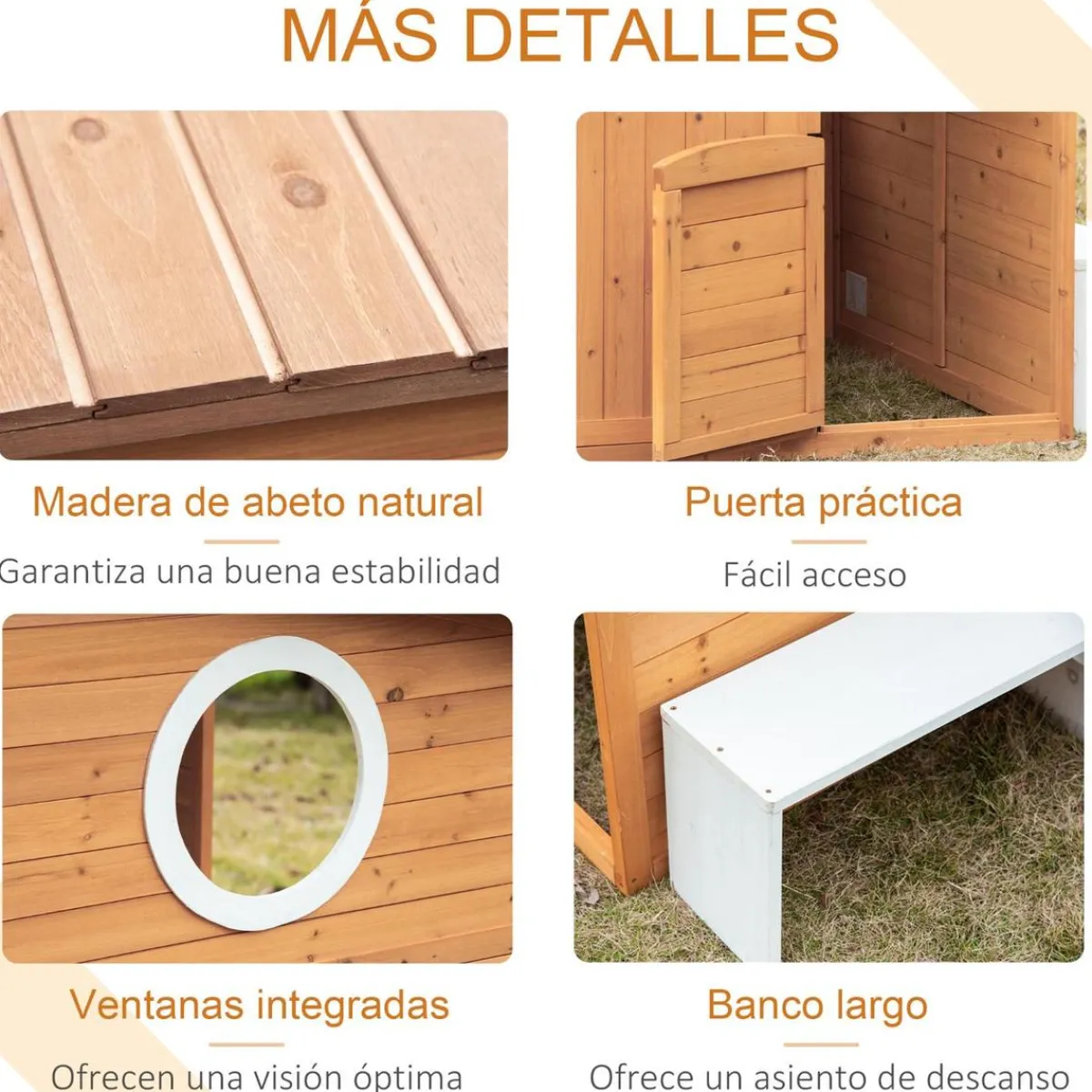 Clearance - Casita de jardín de madera con banco y macetero Casas