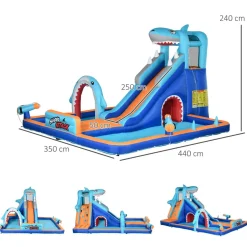 - Castillo hinchable Tiburón*Outsunny Clearance