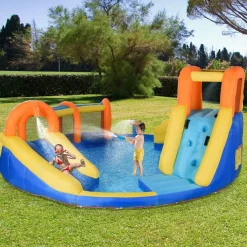 - Castillo hinchable 6 en 1 grande*Outsunny New