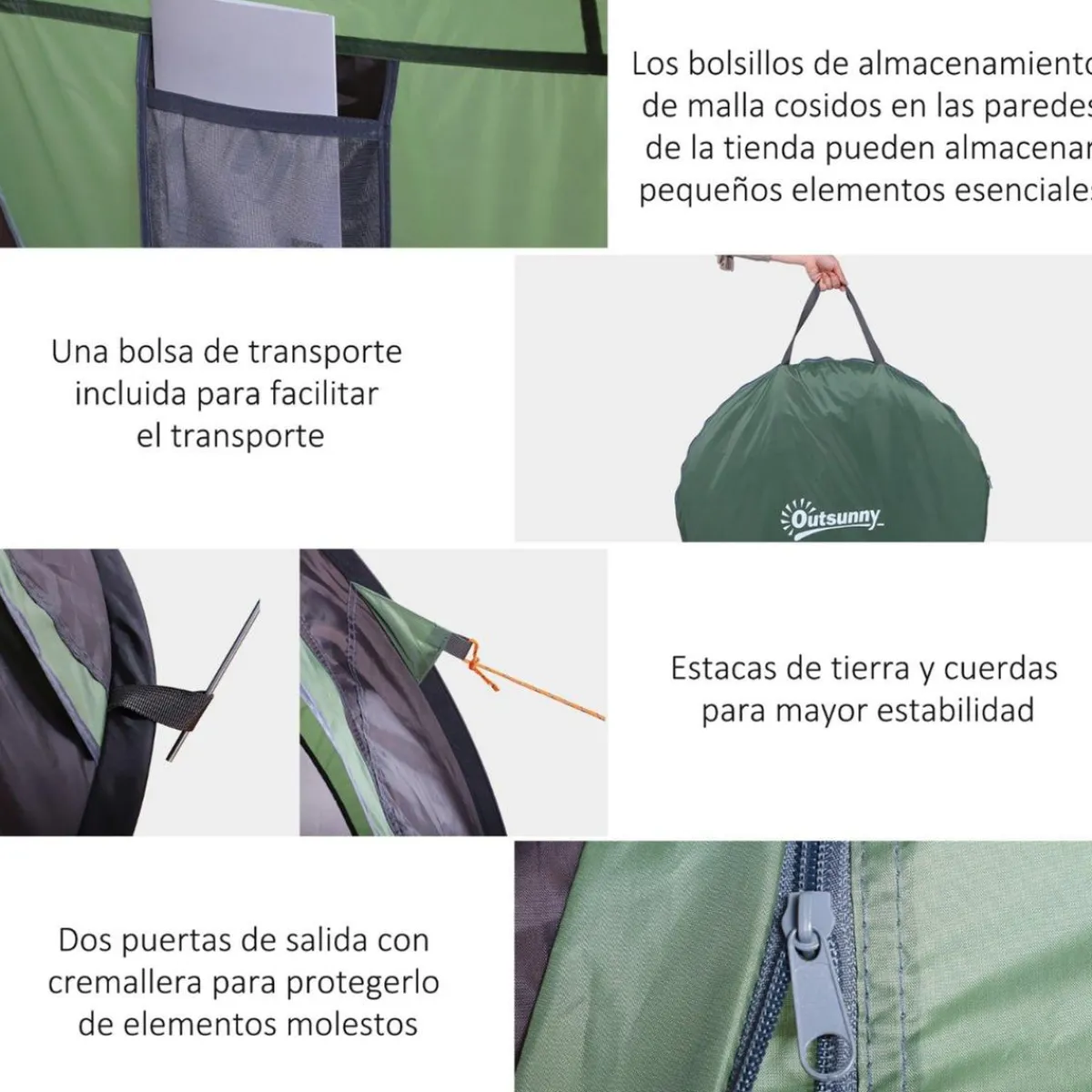 Sale - Tienda de campaña Pop Up 250x150x100 cm Verde Juguetes De Verano