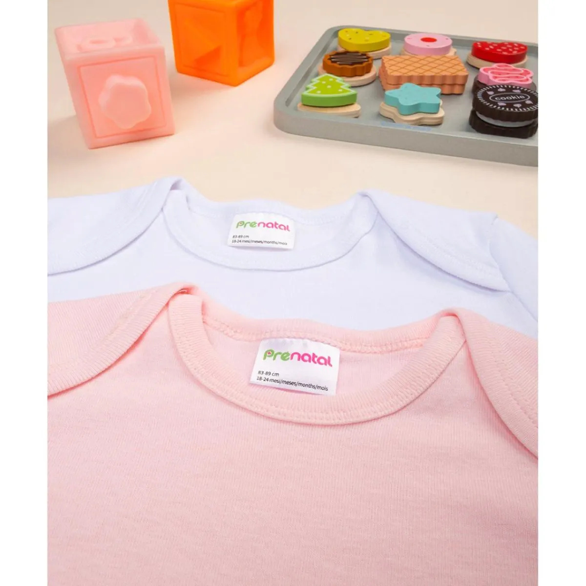 Pack 2 body rosa y blanco*Prenatal New