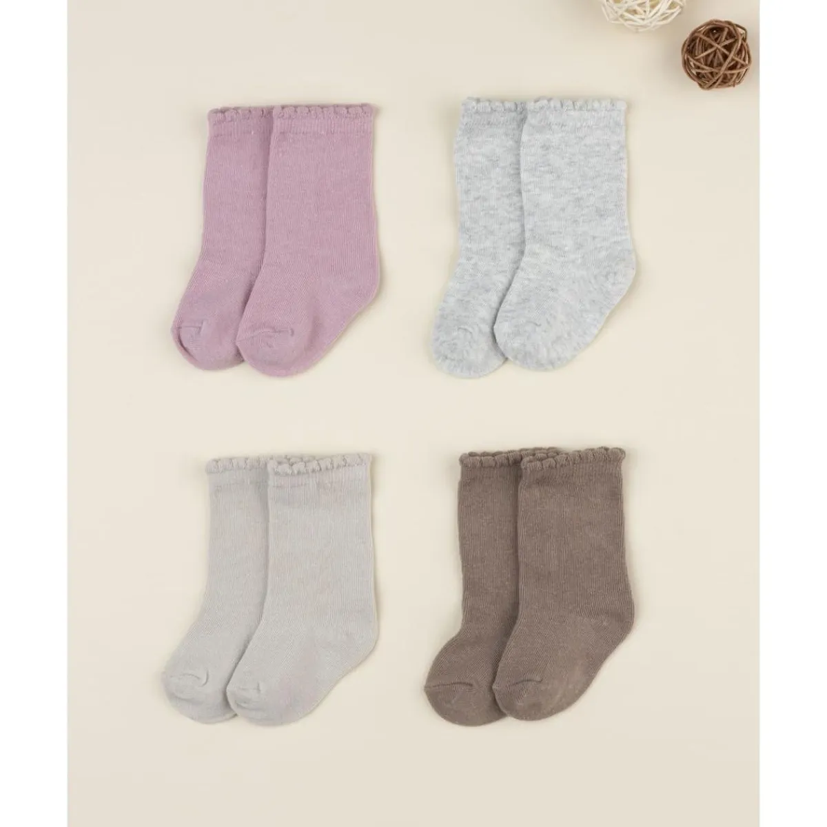 Pack 4 calcetines altos niña colores otoño Calzado Y Accesorios·Accesorios Y Complementos