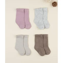 Pack 4 calcetines altos niña colores otoño Calzado Y Accesorios·Accesorios Y Complementos