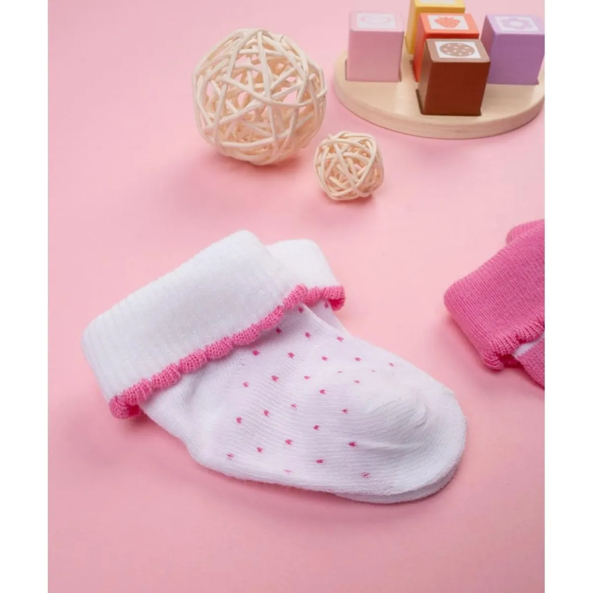 Pack 2 calcetines cortos algodón recién nacida*Prenatal Discount