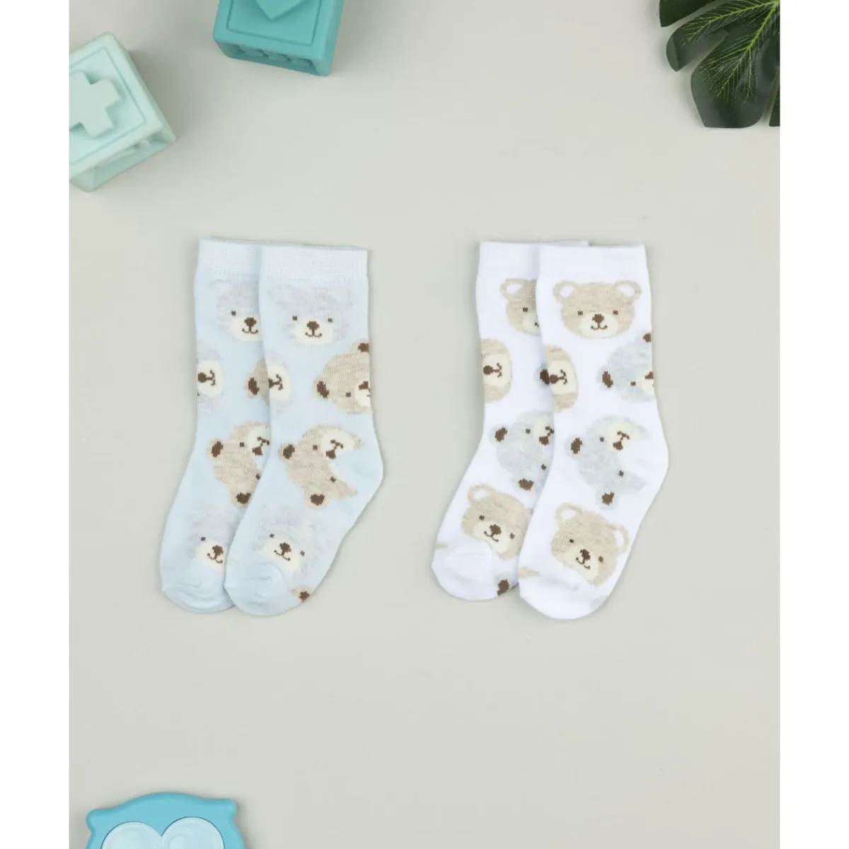 New Pack 2 calcetines para niño blanco/gris con ositos Recién Nacido·Ropa Y Accesorios|Ropa Y Accesorios·Zapatos Y Calcetines