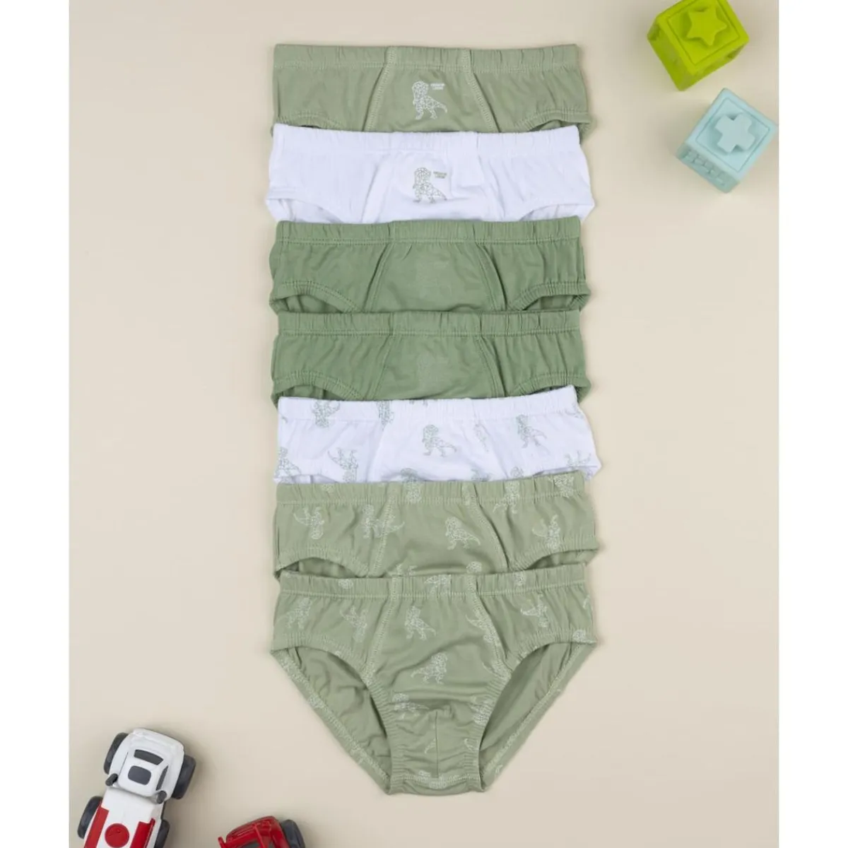 Pack 7 calzoncillos dinosaurio para niño*Prenatal Sale