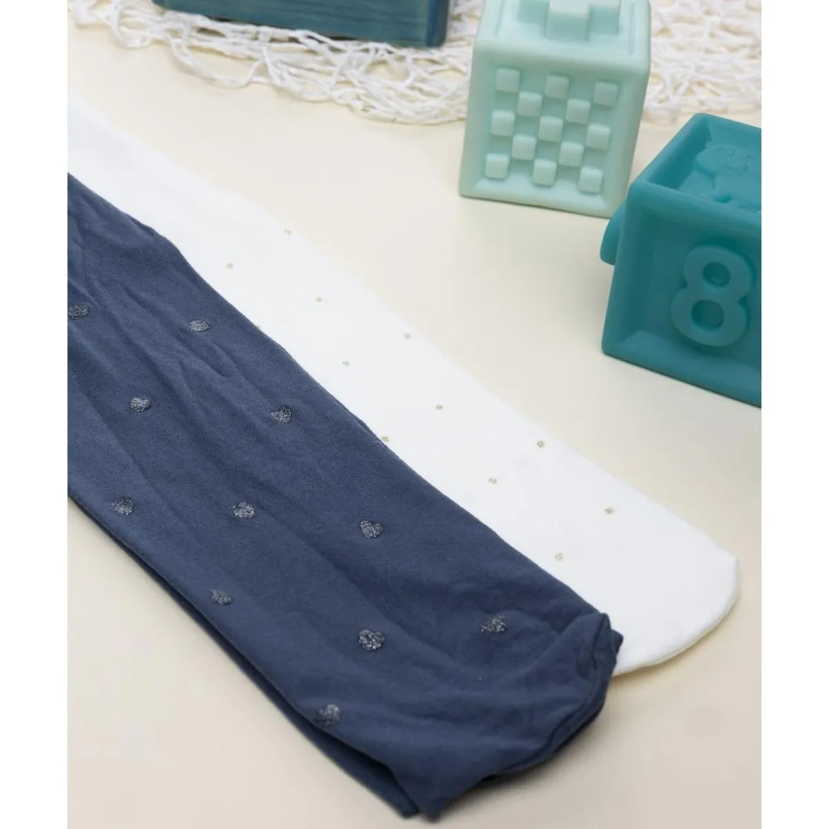 Online Pack 2 leotardos microfibra niña azul y blanco Calzado Y Accesorios·Accesorios Y Complementos