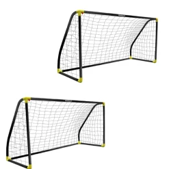Pack 2 porterías plegables negras – 180 × 91 × 120*DEVESSPORT Online